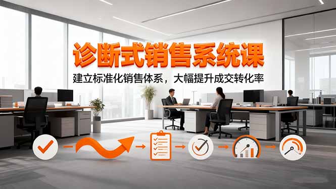 诊断式销售系统课，建立标准化销售体系，大幅提升成交转化率 - 副业严选-副业严选