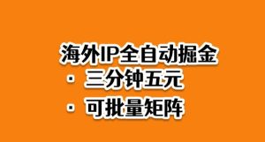 海外ip全自动掘金，2025必做蓝海项目，3分钟落地，矩阵直接开干【揭秘】-副业严选