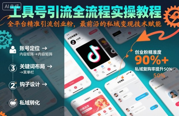 工具号引流全流程保姆级实操教程，全平台精准引流创业粉，最前沿的私域变现技术赋能 - 副业严选-副业严选
