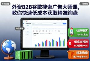 外资B2B谷歌搜索广告大师课，教你快速低成本获取精准询盘-副业严选