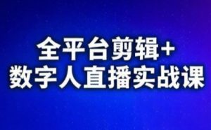 视频号、快手、抖音全平台剪辑+数字人直播实战课(更新10月)-副业严选