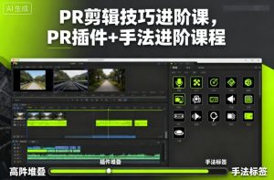 PR剪辑技巧进阶课,PR插件+手法进阶课程-副业严选