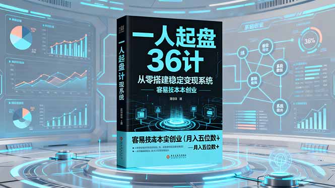 一人起盘36计：从零搭建稳定变现系统，实现低成本创业，月入五位数+ - 副业严选-副业严选