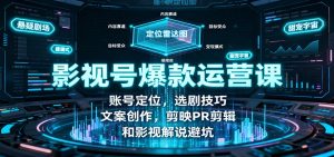 影视号爆款运营课：账号定位，选剧技巧，文案创作，剪映PR剪辑和影视解说避坑-副业严选