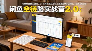 闲鱼全链路实战营2.0:9月新规过后从选品到标准化运营,7天快速出单-副业严选