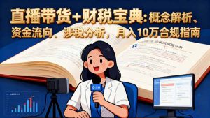 直播带货+财税宝典:概念解析、资金流向、涉税分析,月入10万合规指南-副业严选