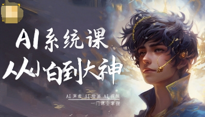 AI系统课程，从小白到大神系统学AI，AI声音-AI绘画-AI视频一门课全掌握 - 副业严选-副业严选