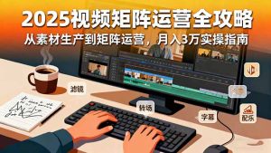 2025短视频矩阵运营全攻略：从素材生产到矩阵运营，月入3万实操指南-副业严选