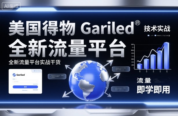 美国得物Gariled技术实战，全新流量平台实战干货，即学即用 - 副业严选-副业严选