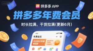 拼多多年费会员，实经验分享操，时长拉满，干货拉满(更新10月)-副业严选