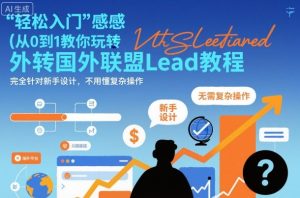 国外联盟賺美刀项目，从0到1教你玩转国外联盟Lead教程，纯新手可操作性100%-副业严选