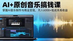 AI+原创音乐搞钱课：掌握AI音乐制作与商业变现，月入6000+低成本高收益-副业严选
