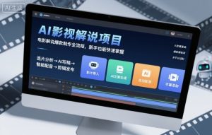 AI影视解说项目,电影解说爆款制作全流程,新手也能快速掌握-副业严选