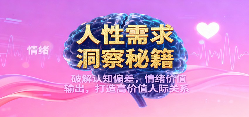 人性需求洞察秘籍，破解认知偏差，情绪价值输出，打造高价值人际关系 - 副业严选-副业严选