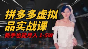 2025 拼多多虚拟品系统实战课，轻资产项目，可矩阵开工作室，新手也能…-副业严选