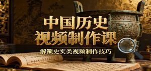 中国历史视频制作课：疆域地图集+参考文案+练习素材，解锁史实类视频制作技巧-副业严选