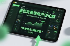 美团流量爆破方法论，付费流快速提升店铺权重，带动自然流-副业严选