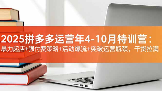 2025拼多多运营年4-10月特训营：暴力起店+强付费策略+活动爆流+突破运营瓶颈，干货拉满 - 副业严选-副业严选