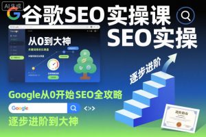谷歌SEO实操课,Google从0开始SEO全攻略,逐步进阶到大神-副业严选