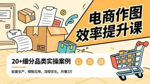 电商作图效率提升课,批量生产、模板应用、流程优化,20+细分品类实操案例,月赚3万-副业严选