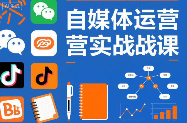 自媒体运营实战课,掌握一套系统的自媒体运营底层方法论,成为优秀的内容创作者