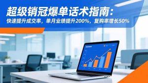 超级销冠爆单话术指南：快速提升成交率，单月业绩提升200%，复购率增长50%-副业严选