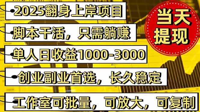 2025翻身上岸项目脚本干活，内部客户经理内部开号，单人日收益1000-300… - 副业严选-副业严选