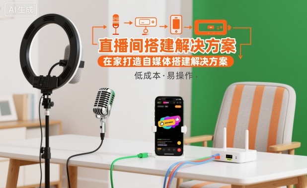 直播间搭建解决方案，在家打造自媒体搭建解决方案 - 副业严选-副业严选