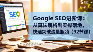 Google SEO进阶课:从算法解析到实操落地,快速突破流量瓶颈(92节课-副业严选