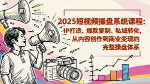 2025短视频操盘线下课程：IP打造、爆款复制、私域转化，从内容创作到商业变现的完整操盘体系-副业严选