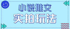 小说推文实拍玩法，零成本零门槛10元/单，轻松月收益万元-副业严选