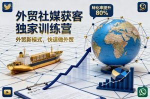 外贸社媒获客独家训练营，外贸新模式，快速做外贸(更新)-副业严选