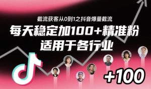 ‌⁢⁡⁤⁡⁡‌‌⁤⁤‍‬‬⁡⁡‍⁢‍⁢⁢‌⁣⁢⁣⁢⁣‬‌‬⁤‌‌⁡‍⁤截流获客从0到1之抖音爆量截流，每天稳定加100+精准粉，适用于各行业-副业严选