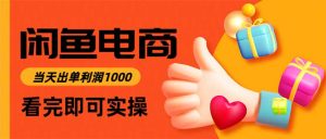 闲鱼高利润电商，当天上架当天出单，一单利润300-副业严选
