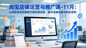 淘宝店铺运营与推广课-11月:从测款筛选到爆款打爆完整流程,提升店铺流量与转化效率-副业严选