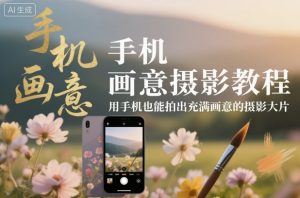 手机画意摄影教程，用手机也能拍出充满画意的摄影大片-副业严选