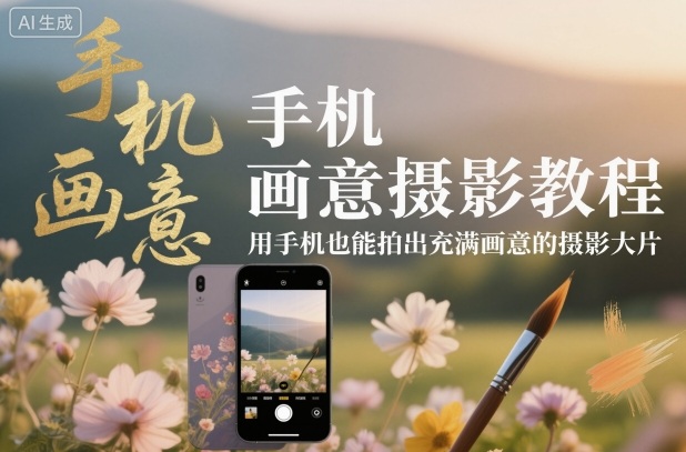 手机画意摄影教程，用手机也能拍出充满画意的摄影大片 - 副业严选-副业严选