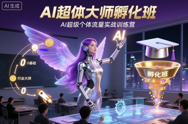AI超体大师孵化班，AI超级个体流量实战训练营 - 副业严选-副业严选