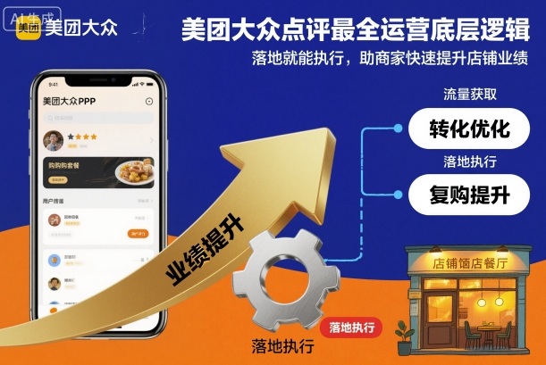 美团大众点评最全运营底层逻辑，落地就能执行，助商家快速提升店铺业绩 - 副业严选-副业严选