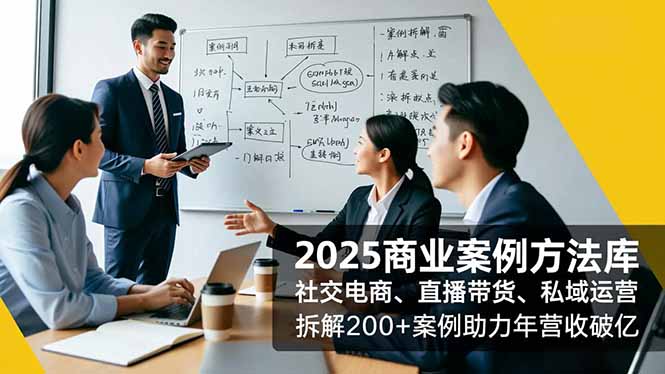 2025商业案例方法库，社交电商、直播带货、私域运营，拆解200+案例助力年营收破亿 - 副业严选-副业严选