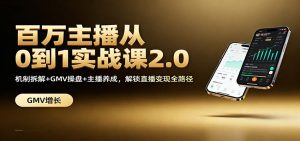 百万主播从0到1实战课2.0:机制拆解+GMV操盘+主播养成,解锁直播变现全路径-副业严选