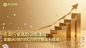 医美行业高阶训练课程：掌握从0到1000万的完整盈利体系！-副业严选