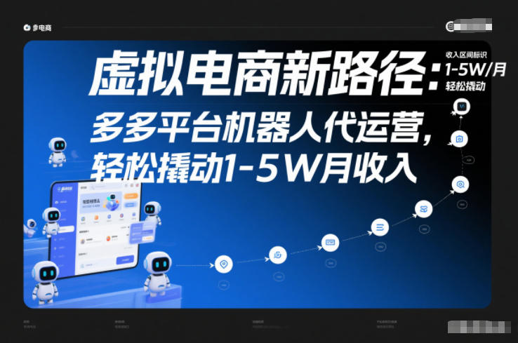 虚拟电商新路径：多多平台机器人代运营，轻松撬动1-5W月收入【揭秘】 - 副业严选-副业严选
