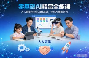 零基础AI精品全能课,人人都能学会的AI精品课,学会AI拥抱时代-副业严选