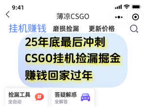 12月年底抓紧最后一个月，用CSGO游戏挂机捡漏掘金赚钱掘金，一部手机轻松日入500+-副业严选