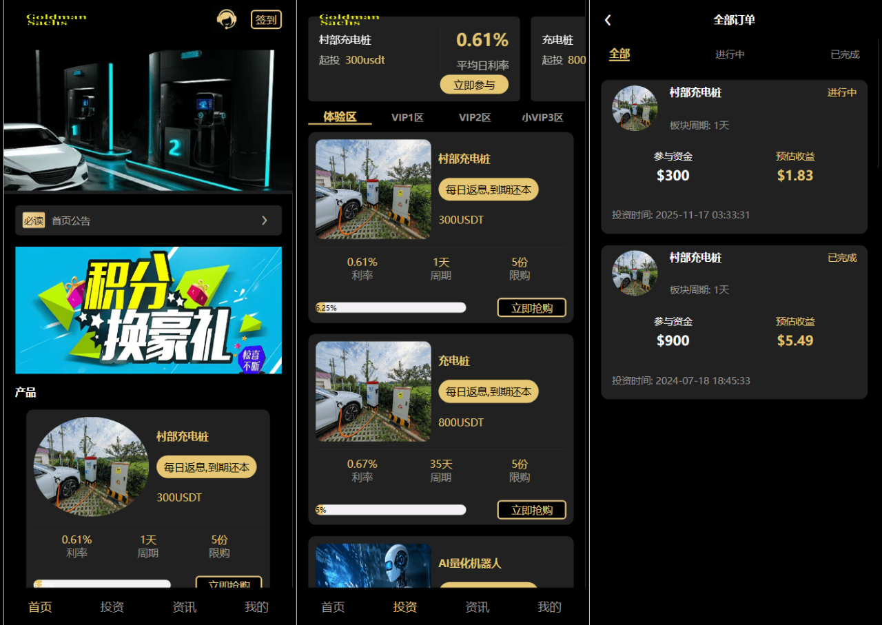 Fidelity充电桩投资理财系统源码-前端uniapp纯源码+后端PHP Fidelity充电桩投资理财系统源码-前端uniapp纯源码+后端PHP