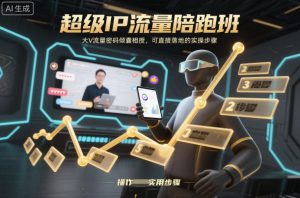 超级IP流量陪跑班，大V流量密码倾囊相授，可直接落地的实操步骤-副业严选