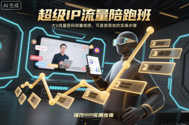 超级IP流量陪跑班，大V流量密码倾囊相授，可直接落地的实操步骤 - 副业严选-副业严选