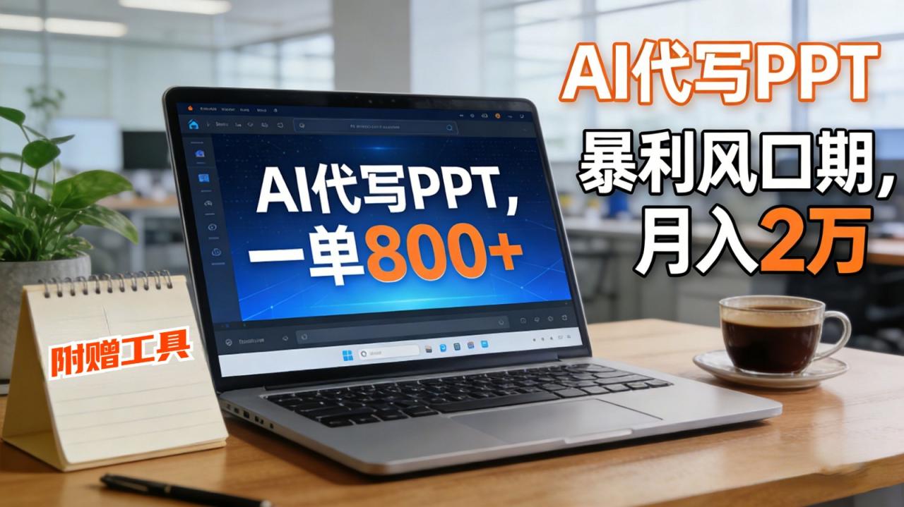 AI 代写做 PPT！一单狂赚 800+，风口期月入 2 万(工具 + 提示词直接送) - 副业严选-副业严选