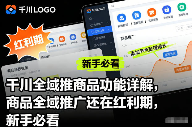 千川全域推商品功能详解，商品全域推广还在红利期，新手必看 - 副业严选-副业严选